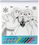 Голям Комплект Замръзналото кралство, Frozen за Вълшебно Рисуване с 20 Листа за Оцветяване, 3 Страници за Рисуване с Вода, 4 Пастела, 6 Молива, Стикери и Четка A3